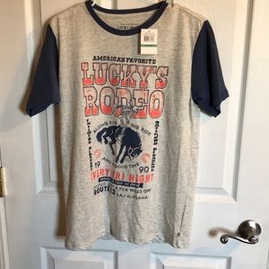 Men’s lucky rodeo ringer shirt